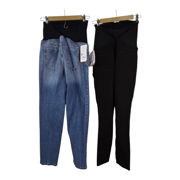 Ingrid & Isabel [Bundle Of 2] Sz 2 Maternity Crossover Panel Jean Leggings/pants - Picture 2 of 13